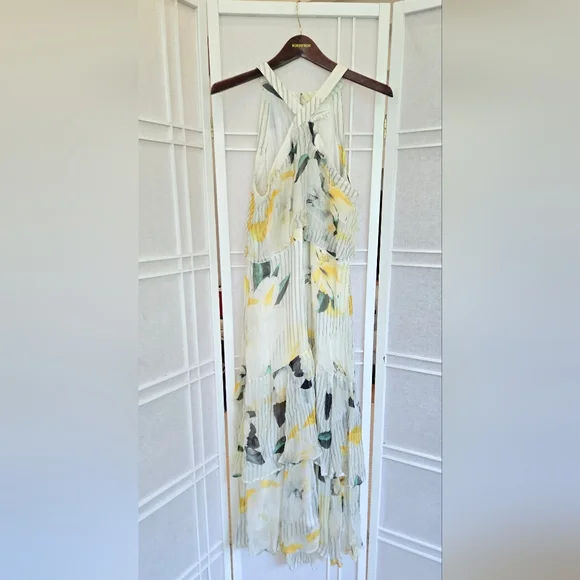 NWOT! Anthropologie Garden Party Floral White Dress - Picture 6 of 14